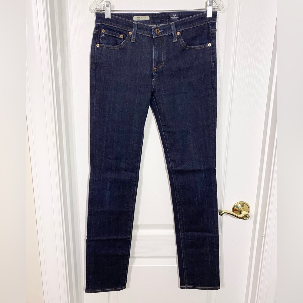 AG USA Made Slim Straight The Stevie Dark Wash Jeans Size 28 Adriano Goldschmied